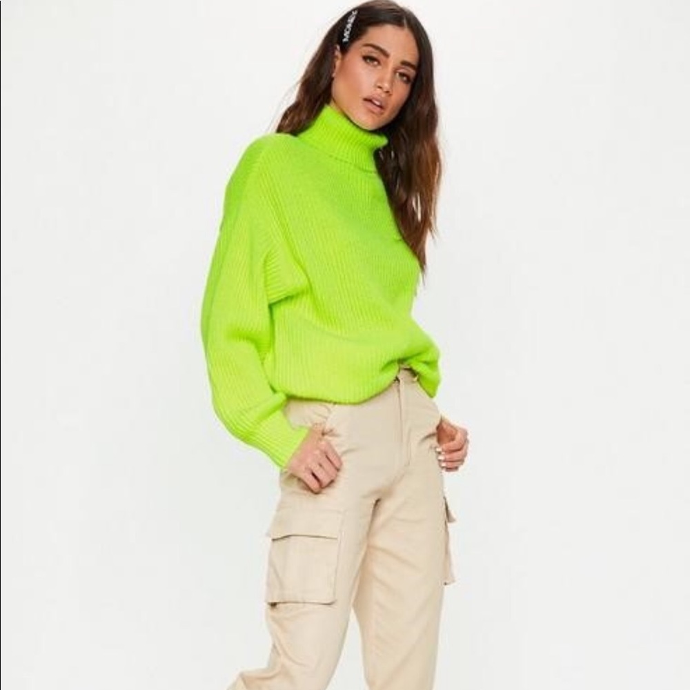 Neon Green Oversized Jumper